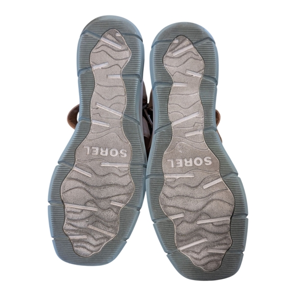 Sorel Beige and White Wedge Sandals - Picture 7 of 8